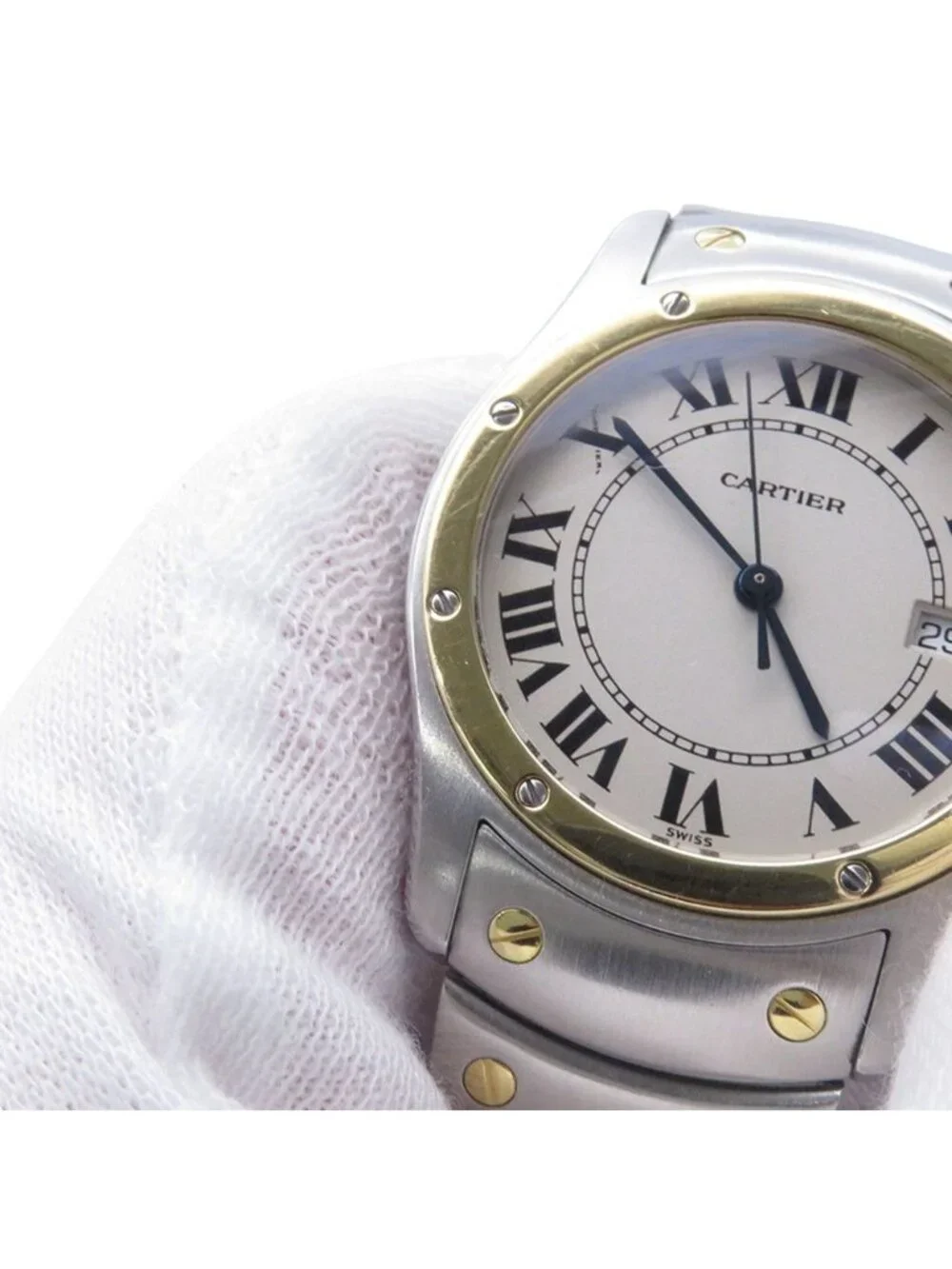 Cartier Santos Ronde MM Watch Ivory Dial